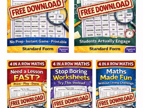 Four in a Row – Indices L1: Repeated Multiplication to Index Notation