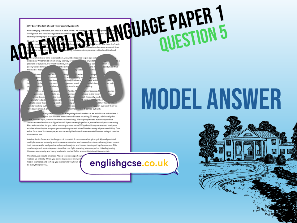 AQA English Language Paper 1 Q5 2026