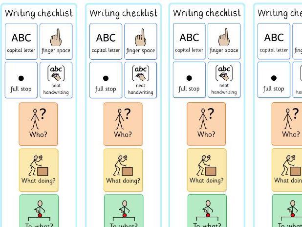 Key Stage 1 Writing Checklist Bookmarks