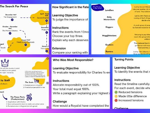GCSE History - English Civil War: Why Did Charles I End Up On Trial? 1640s Lesson Pack