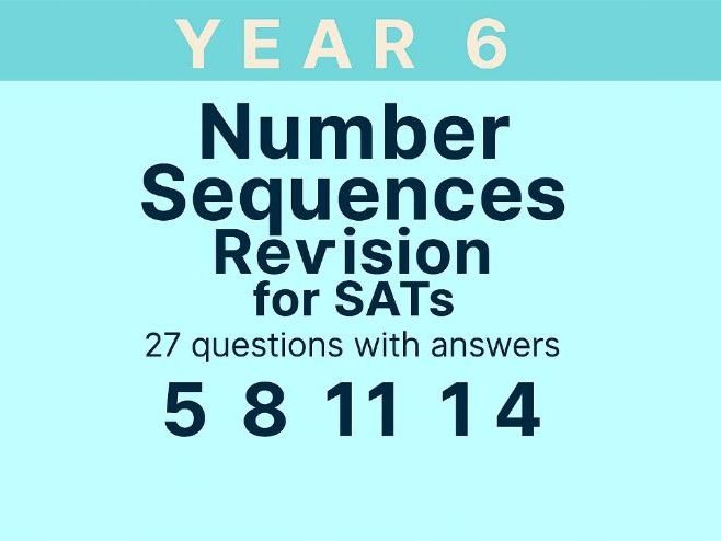 Year 6 Maths Revision for KS2 SATs: Number Sequences | 33 Questions with Answers