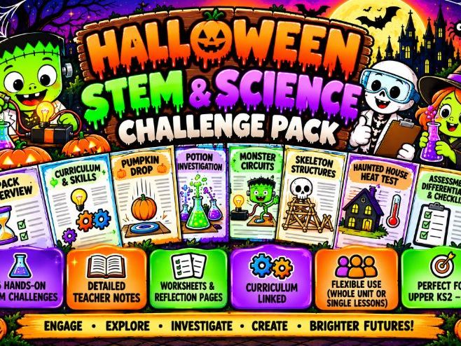 Halloween STEM & Science Challenge Pack | 6 Hands-On Investigations