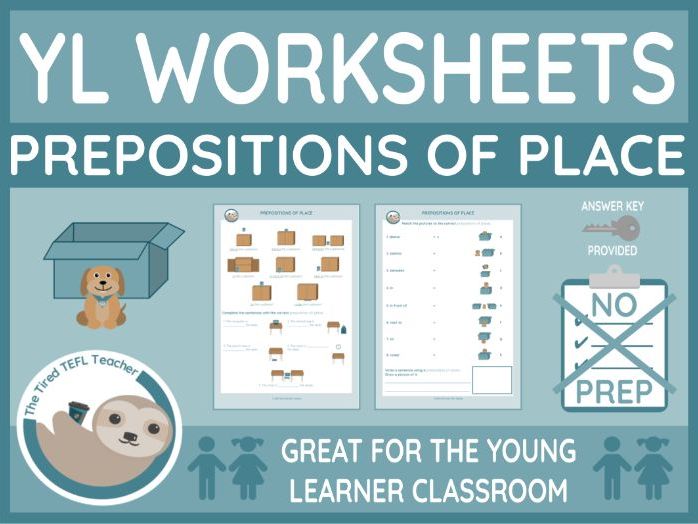 ESL Young Learner Prepositions of Place Handout