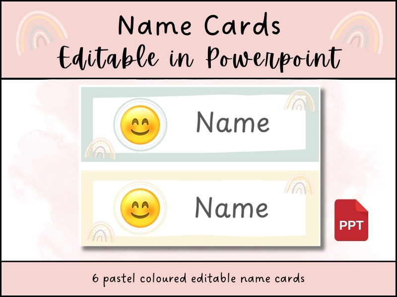 Editable Name Cards PowerPoint | EYFS