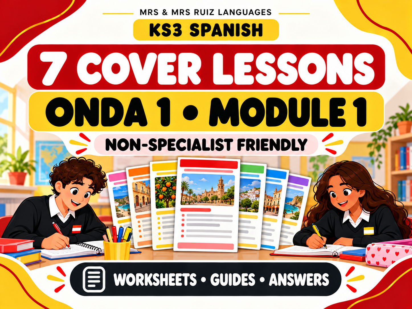 KS3 Spanish Cover Lessons Bundle – Onda 1 Module 1