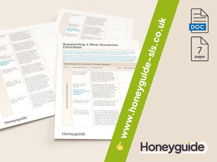 Supporting a New Governor Checklist