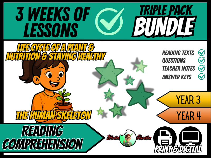 Life Sciences | Reading Comprehension | Bundle | Year 3/4