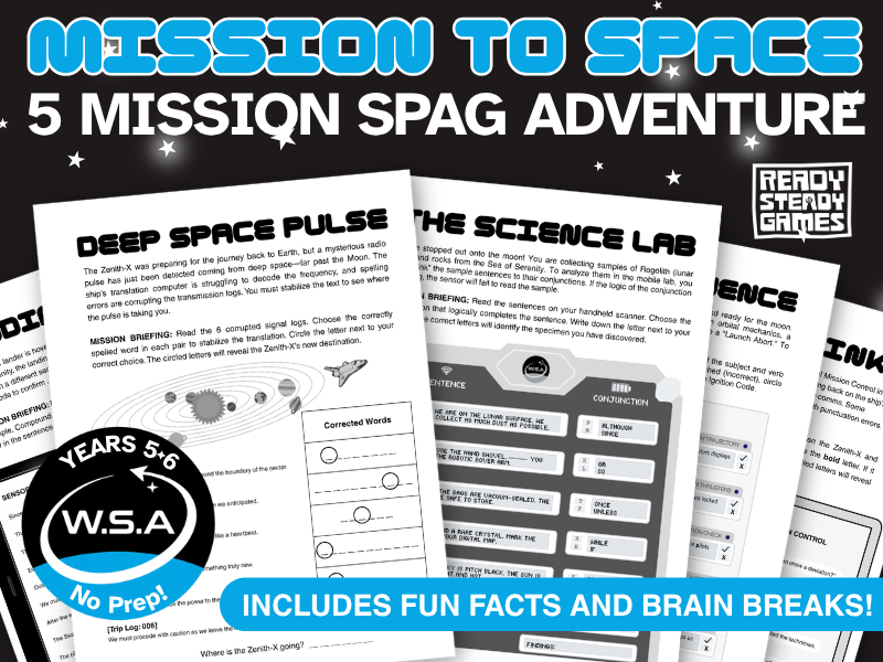 KS2 SPaG Puzzle Pack | Codebreaker Missions | Mission to Space | Year 5 and 6