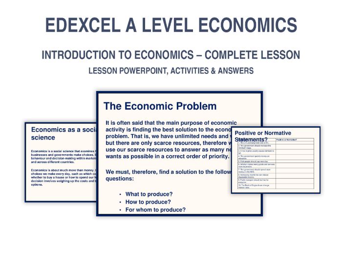 Introduction to Economics – A-Level Lesson