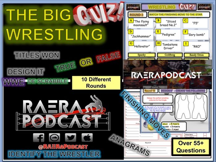 WWE Wrestling Quiz Teaching Resources