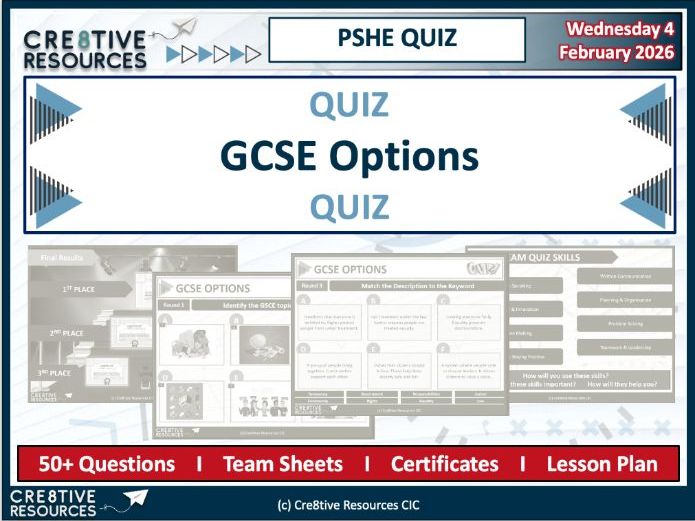 GCSE Options Choices Skills Quiz
