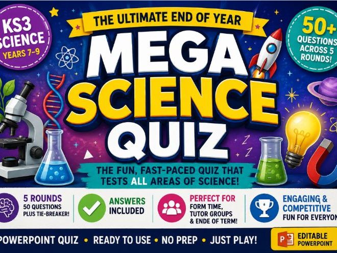 KS3 Science End of Year Mega Quiz