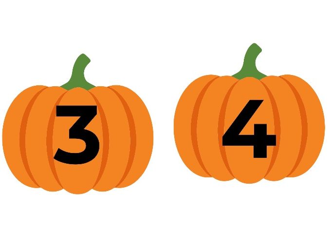 Pumpkin Numbers 1–10 | Cut and Order Number Line | Halloween EYFS Maths