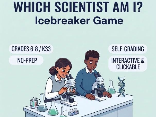 Science Icebreaker Game | Which Scientist Am I?