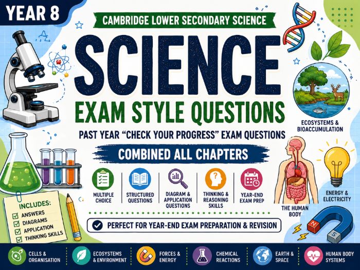 Year 8 Science Cambridge Exam Style Questions