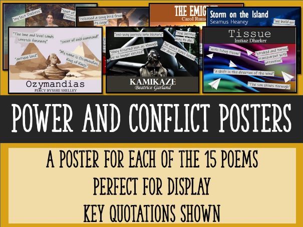 Power and Conflict Poetry Posters