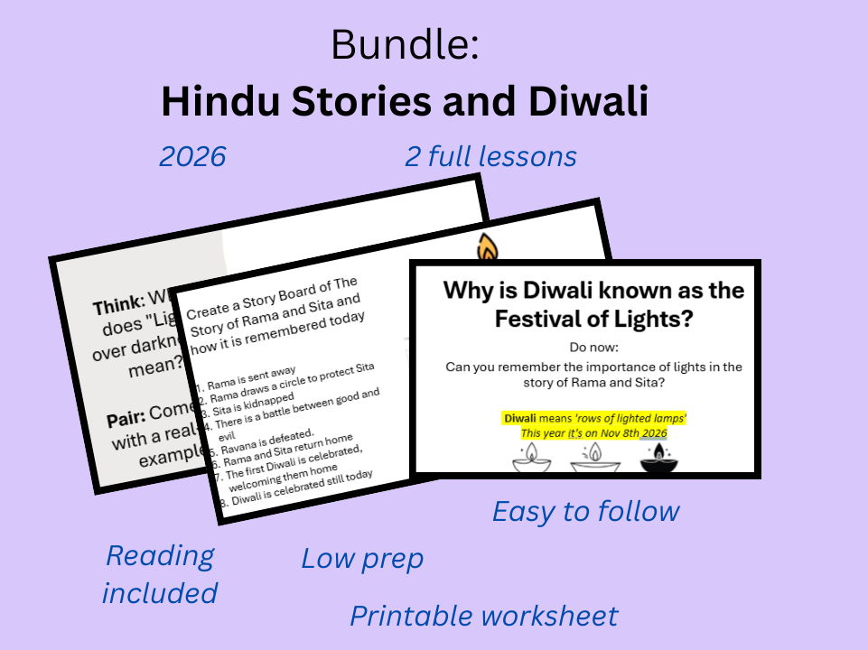 Hindu Stories & Diwali – Beliefs, Festivals & Meaning (KS2/KS3 RE Bundle)