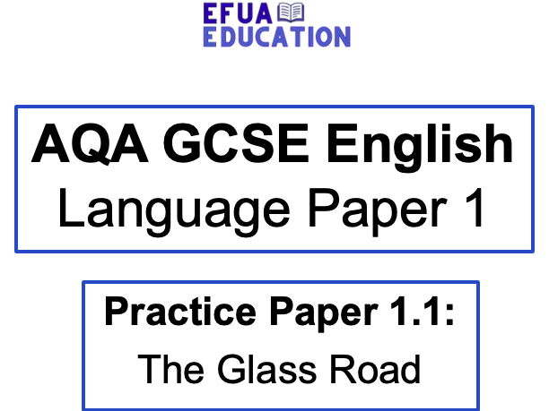 AQA GCSE English Language Paper 1 Practice Paper + Mark Scheme — "The Glass Road" (New 2026 Format)