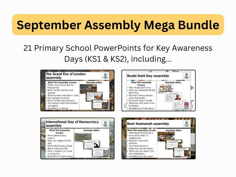 September Assembly PowerPoint Mega Bundle – KS1 & KS2 Primary Assembly Pack