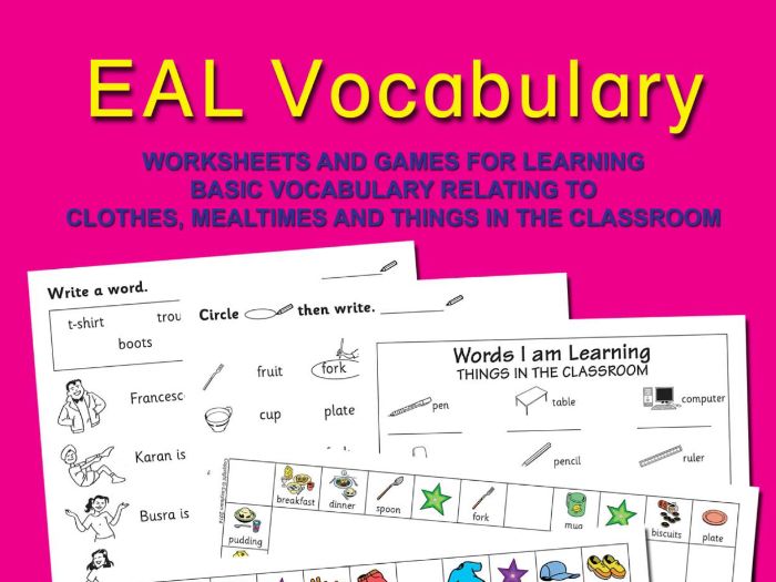 EAL VOCABULARY | Teaching Resources