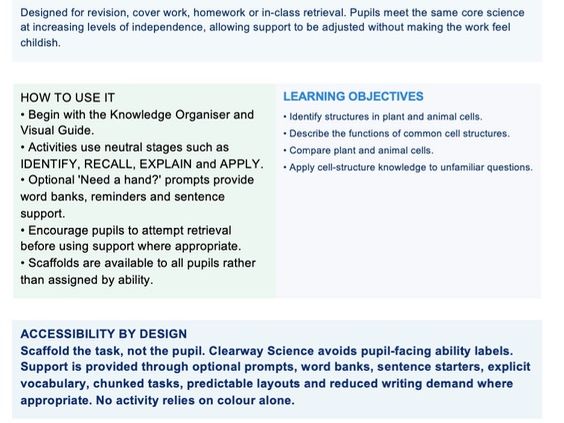 KS3- Cells revision pack