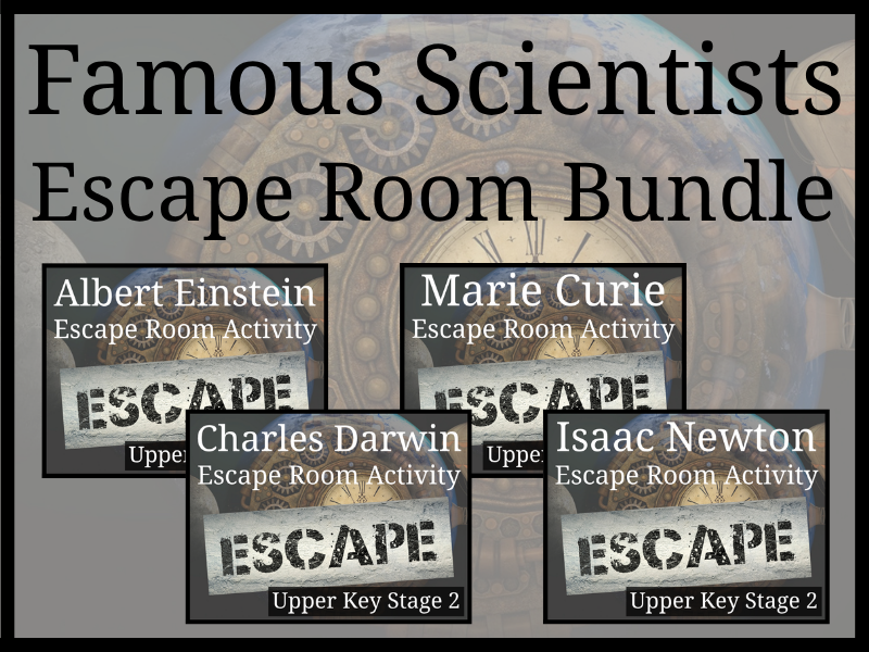 Famous Scientists Escape Room Activity Bundle | Year 5 or Year 6