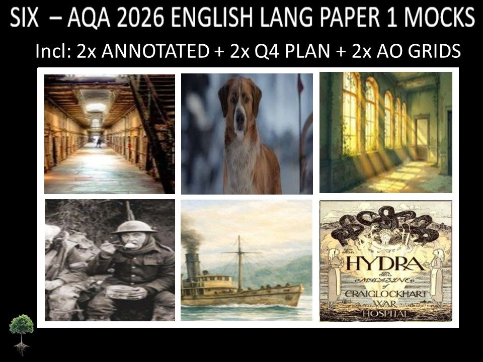SIX - AQA PAPER 1 | 2026 FULL MOCKS | ANNOTATED | Q4 PLAN | AO GRIDS