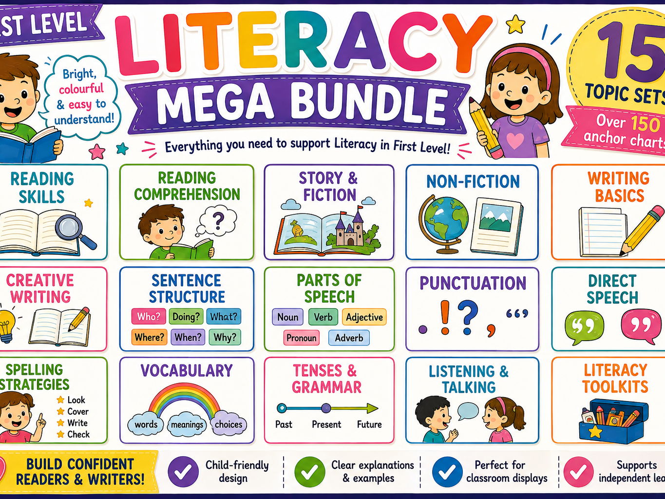Literacy First Level/KS1 Anchor Chart Bundle