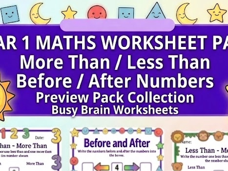 Year 1 Maths – More than/Less than & before/after numbers