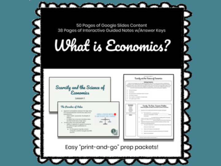 What is Economics? - Customizable Slides & Guided Notes