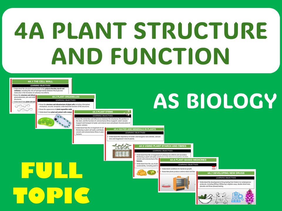 Plant structure and function – AS FULL