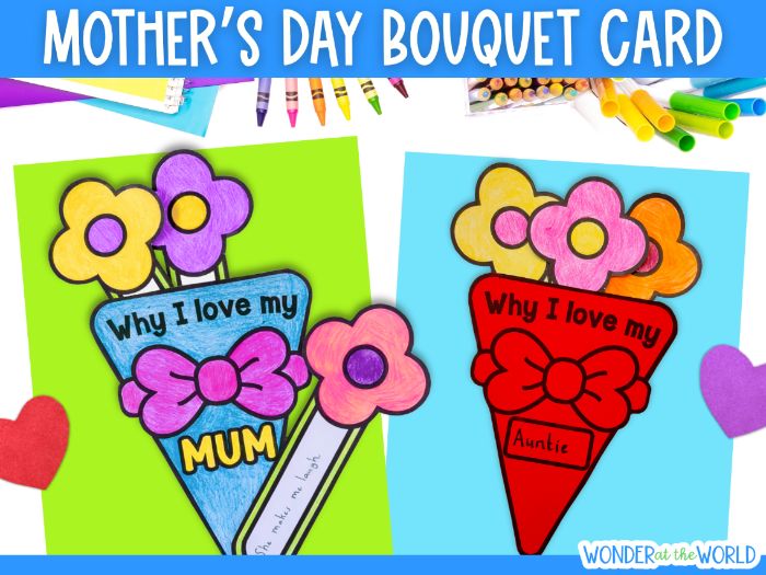 Mother's Day flower bouquet craft