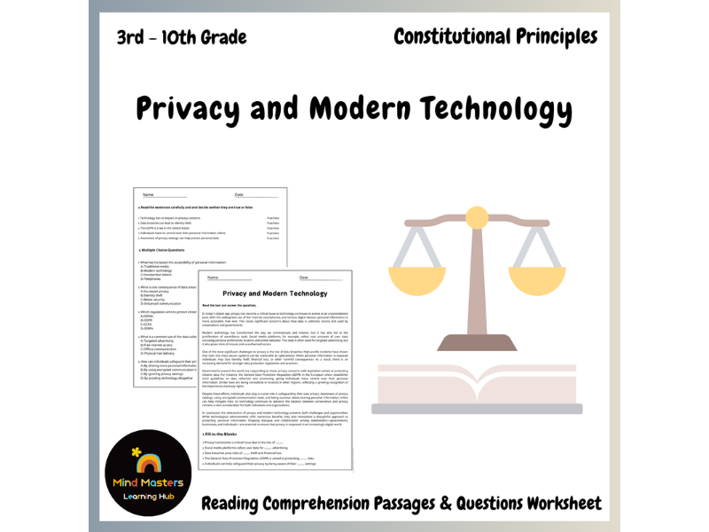 Privacy and Modern Technology Reading Comprehension Passages ...
