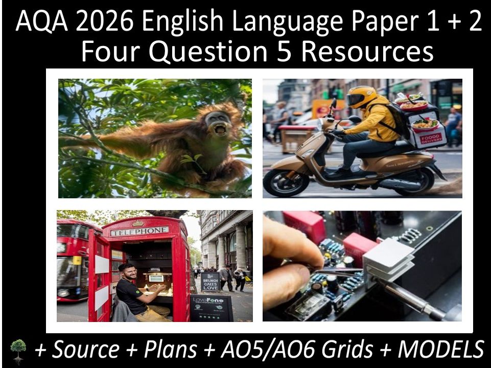 Four Question 5: AQA 2026 English Language Paper 1 + 2 | Resources