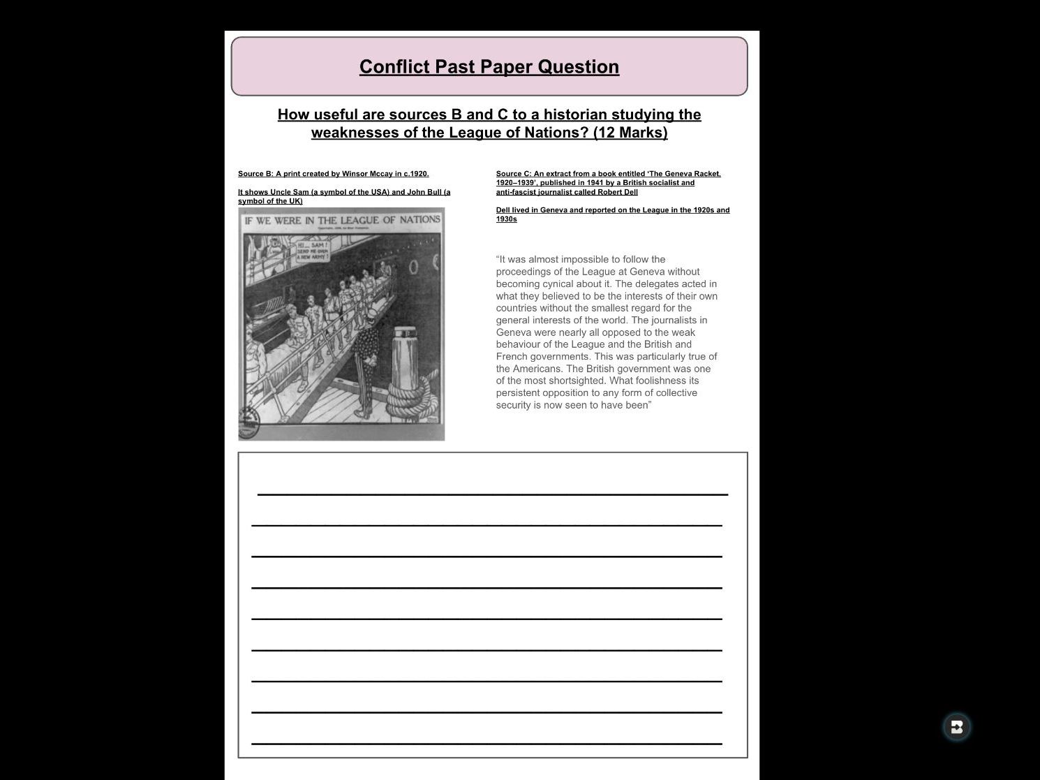 AQA Conflict and Tension Inter War Years Bundle