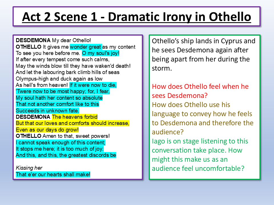 Othello A Level Act 2 Scene 2