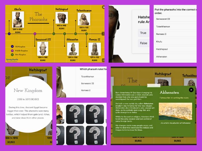 KS2 Ancient Egypt: Interactive Timeline of the Pharaohs – Old, Middle & New Kingdoms