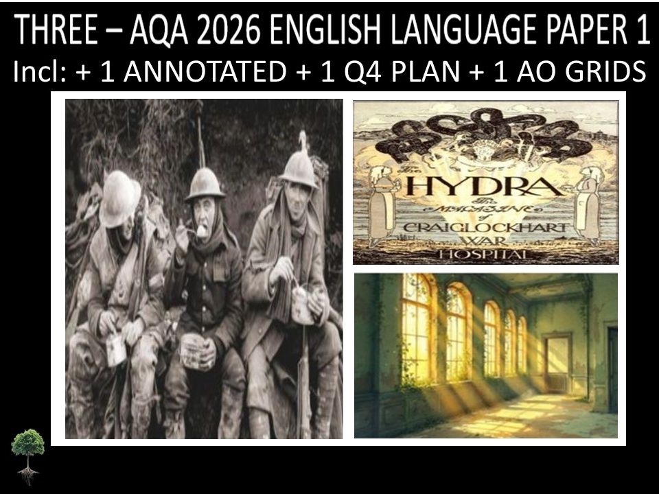 THREE - AQA PAPER 1 | 2026 FULL MOCKS | ANNOTATED | Q4 PLAN | AO GRIDS