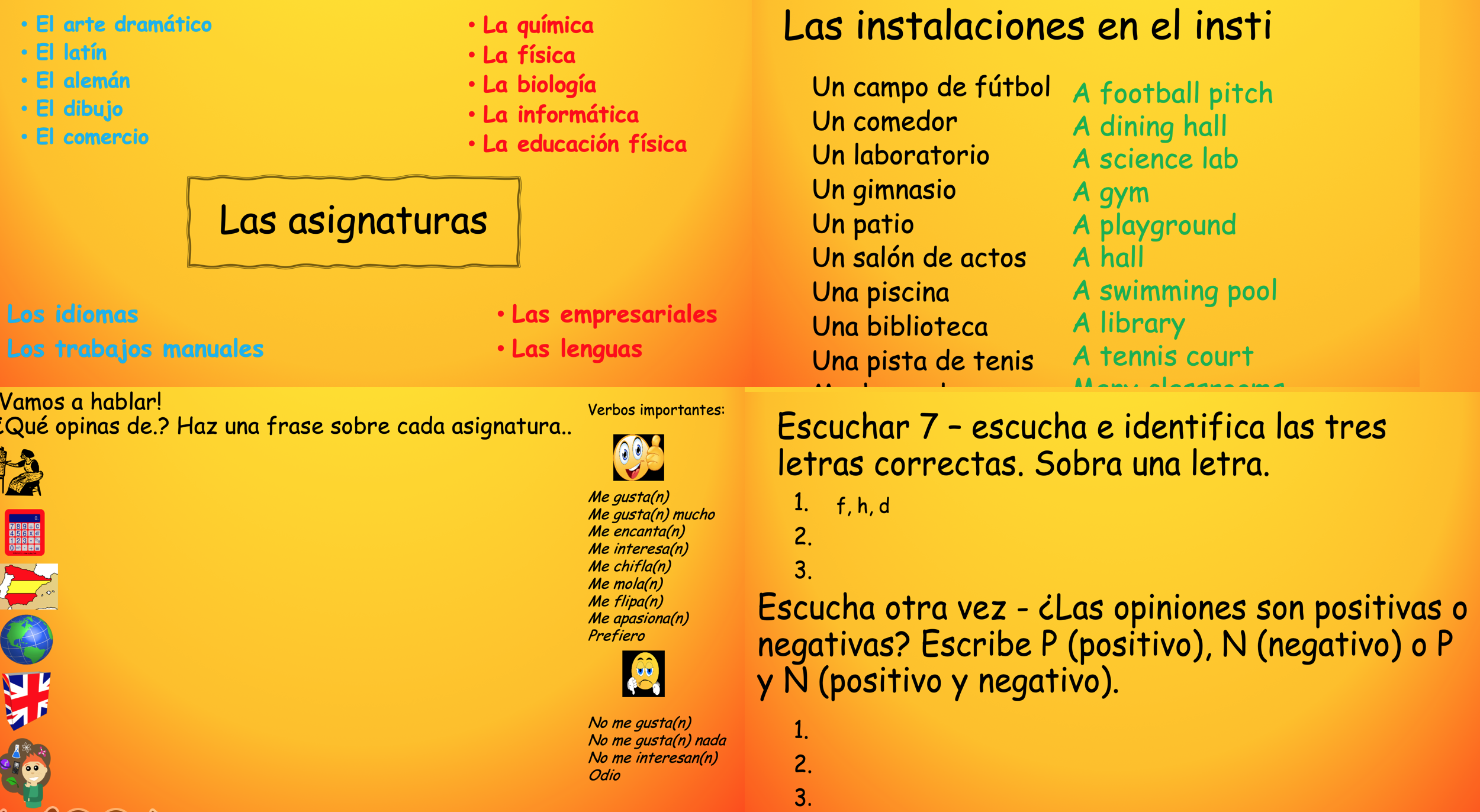 Viva AQA Mi vida en el Insti Punto de Partida 1 | Teaching Resources