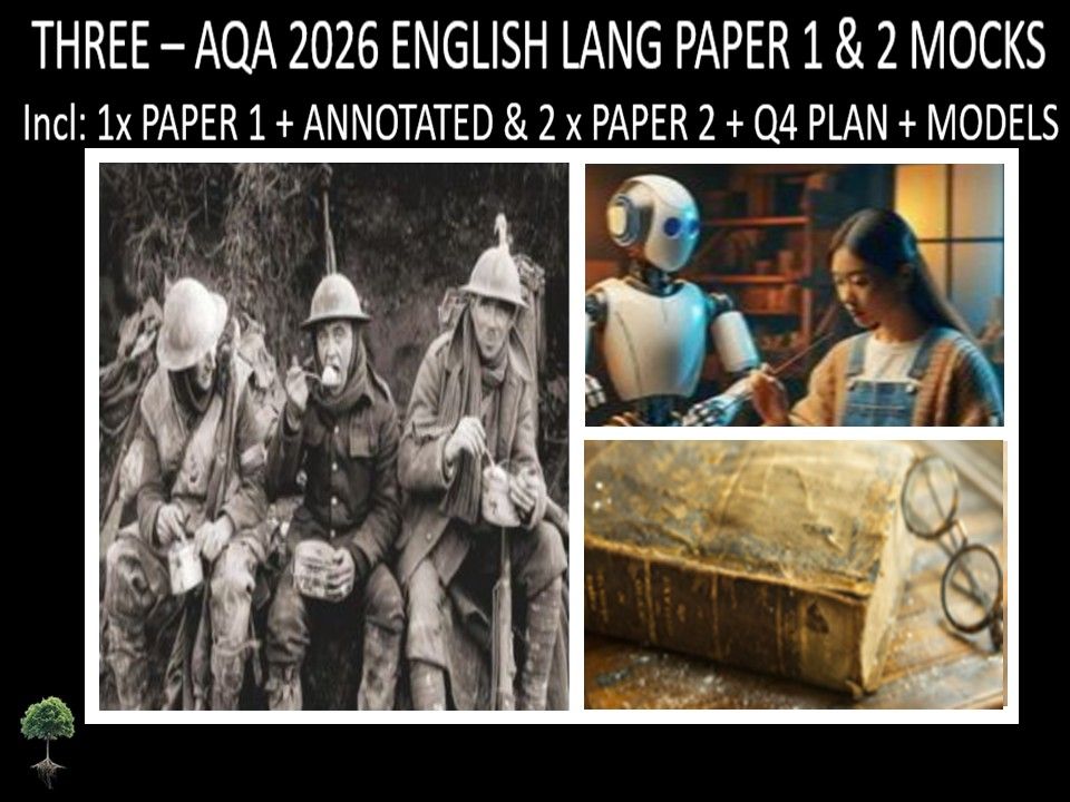 THREE  - AQA PAPER 1 & 2 | 2026 FULL MOCKS | ANNOTATED | Q4 PLAN | MODELS