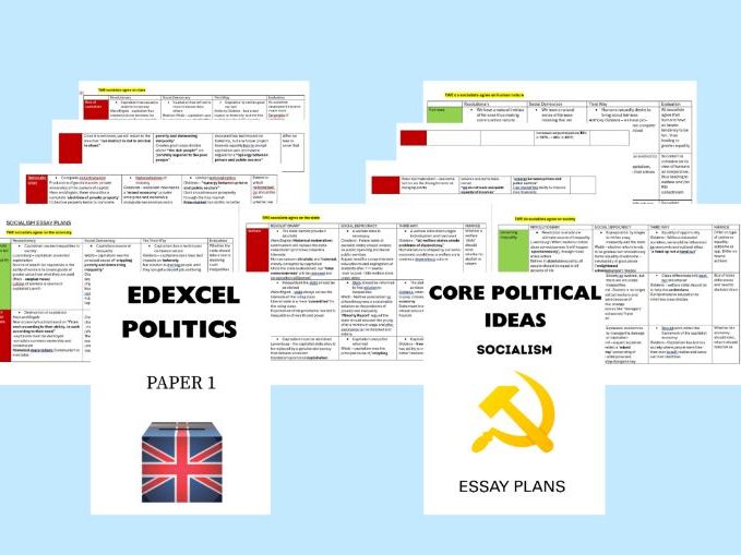 A-level EDEXCEL Politics Paper 1 Socialism Essay Plans Core Political Ideas