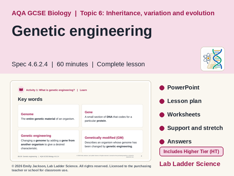 B6-09 Genetic Engineering: AQA GCSE Biology