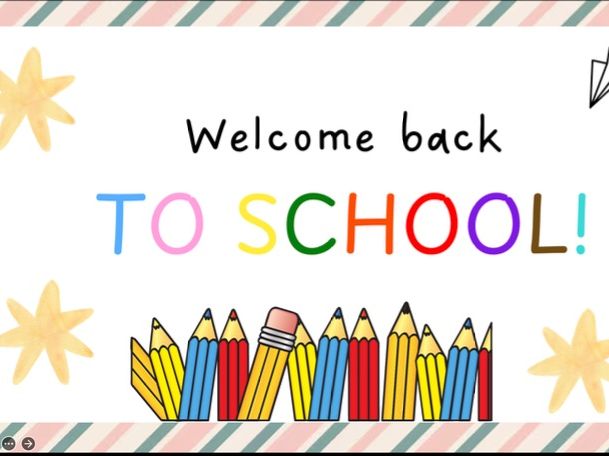 Welcome Back to school powerpoint and resources