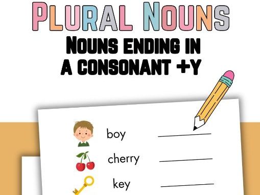 Plural Nouns Ending in Y Worksheets | Grammar Practice