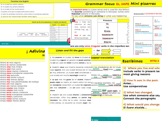 GCSE 2024- Module 6- Lessons for Unit 2 (Medellin, antes y ahora)
