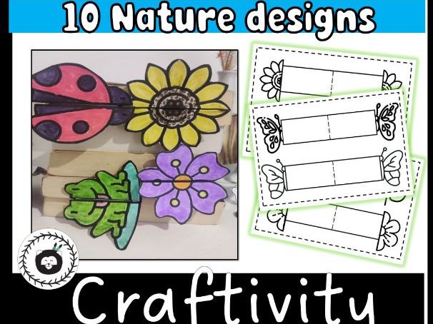 Spring Bookmarks Nature for kids Reading Craft for kids