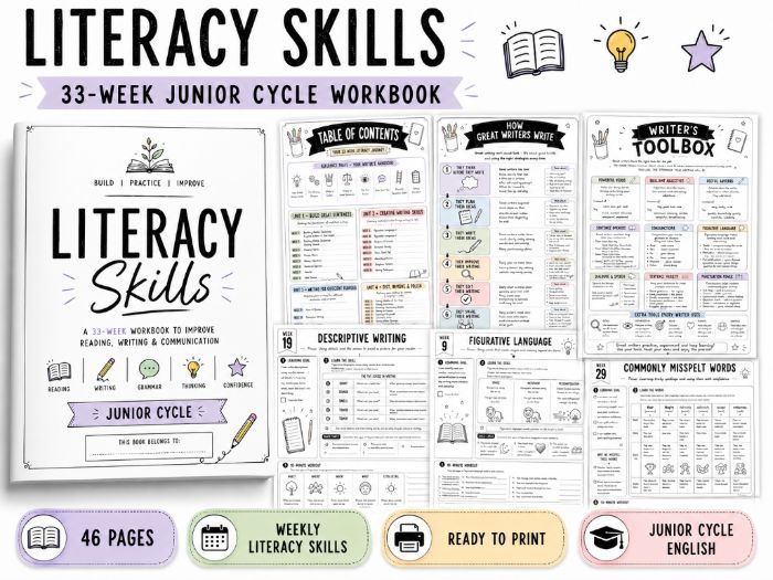 Literacy Skills: 33-Week Junior Cycle Workbook