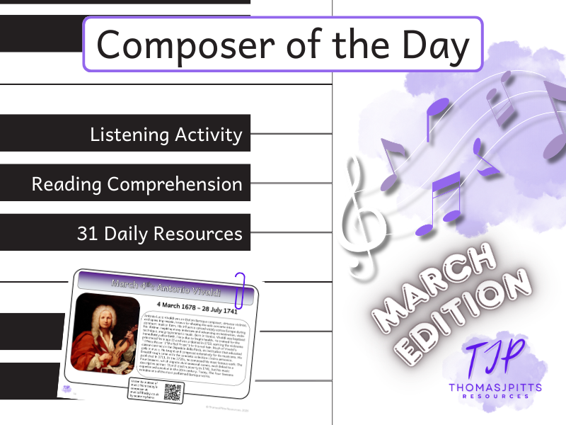KS2–3 Music: Composer of the Day – March Reading & Listening