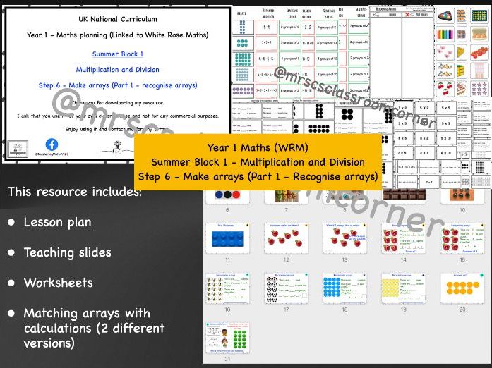 Recognise arrays - Year 1 WRM Summer Blk 1 - Multiplication and Division Step 6 (part 1)