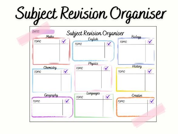 Subject Revision Organiser